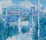 Brunel's Saltash Bridge from Coombe Road